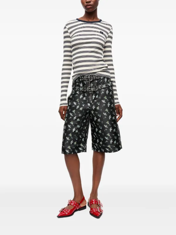 GANNI ストライプ Tシャツ | ホワイト | FARFETCH JP