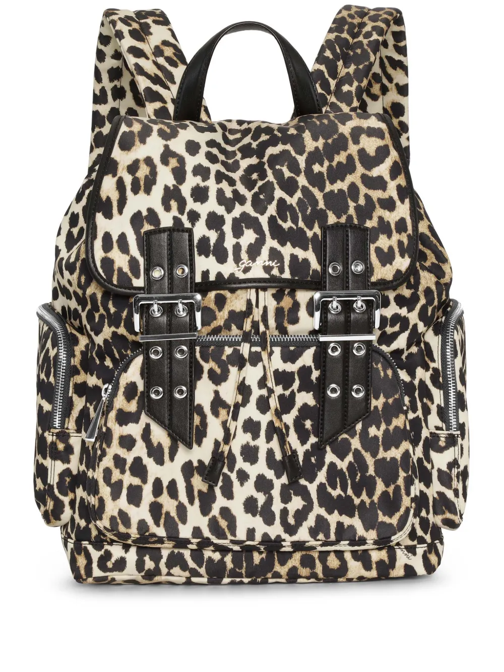 GANNI leopard-print backpack | Brown | Image 1