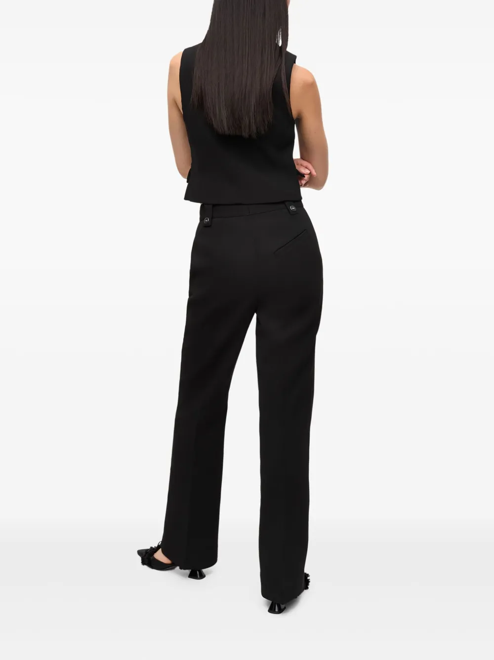 GANNI Straight broek Zwart