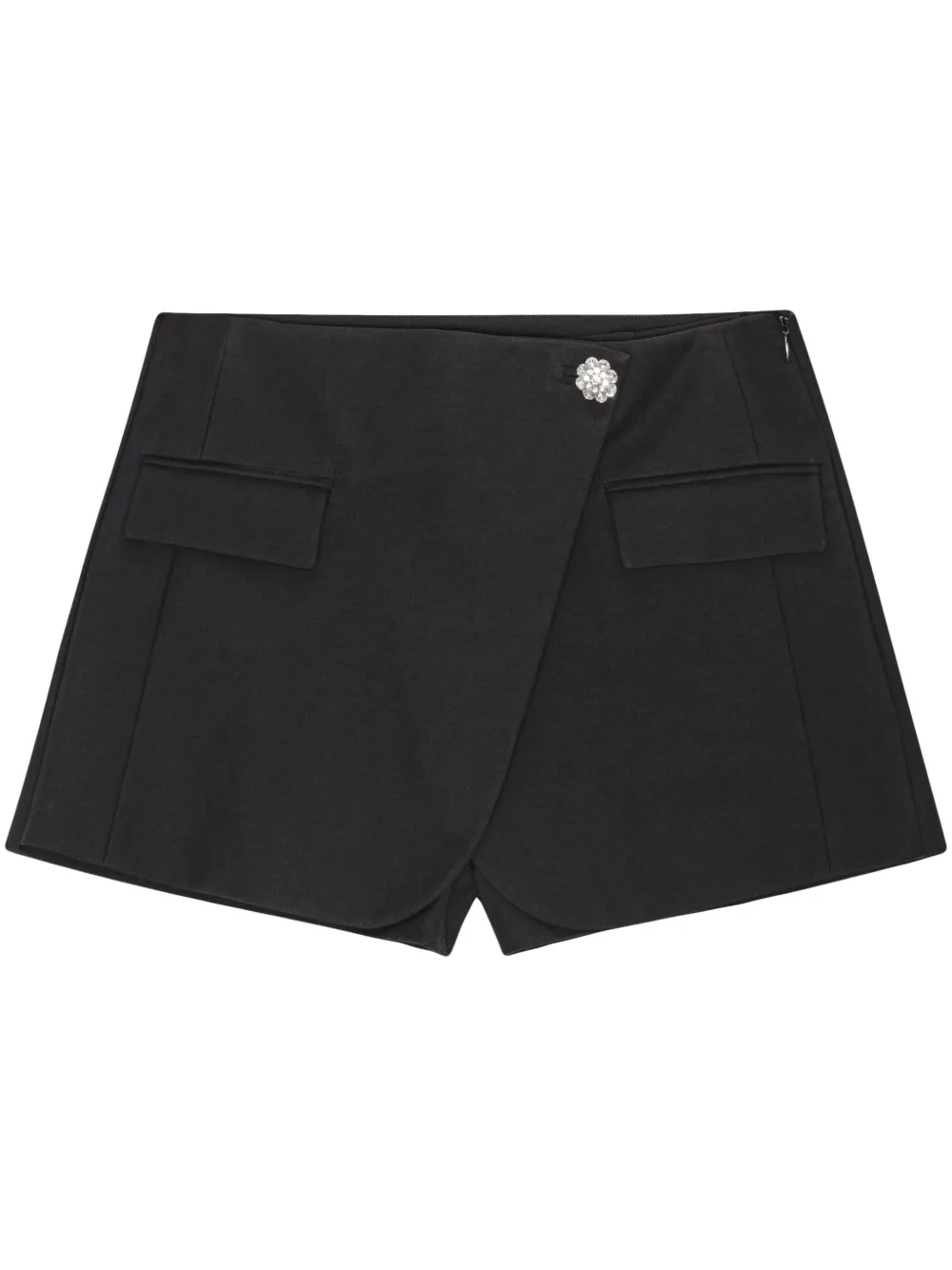 GANNI short à empiècement drapé | noir | Image 1