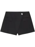 GANNI draped-panel shorts - Black