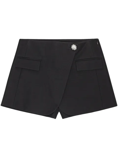 GANNI shorts con panel drapeado