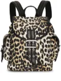 GANNI leopard-print backpack - Brown
