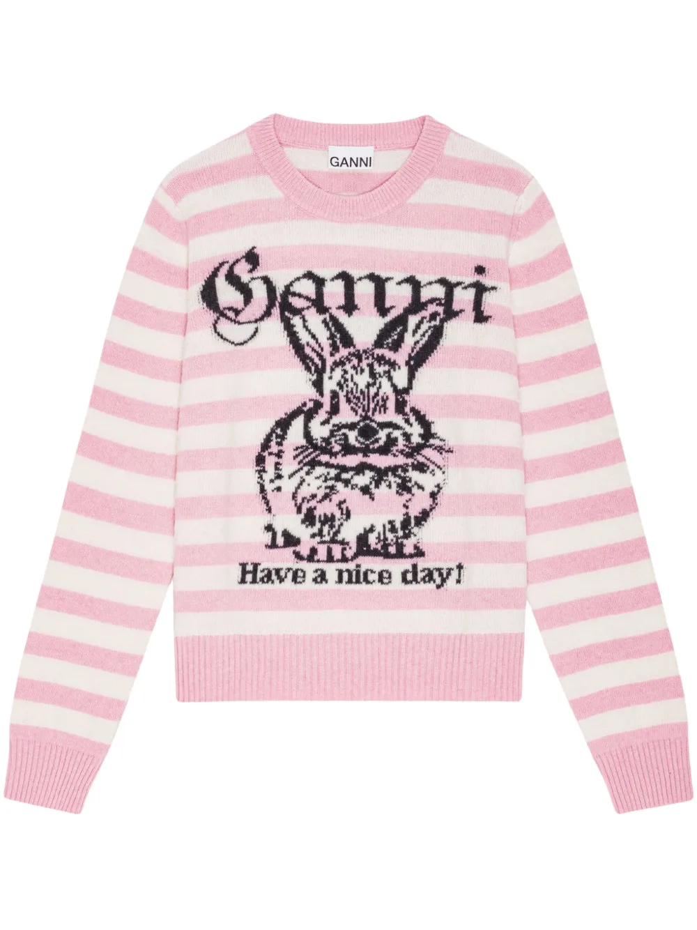 GANNI Intarsia trui Roze