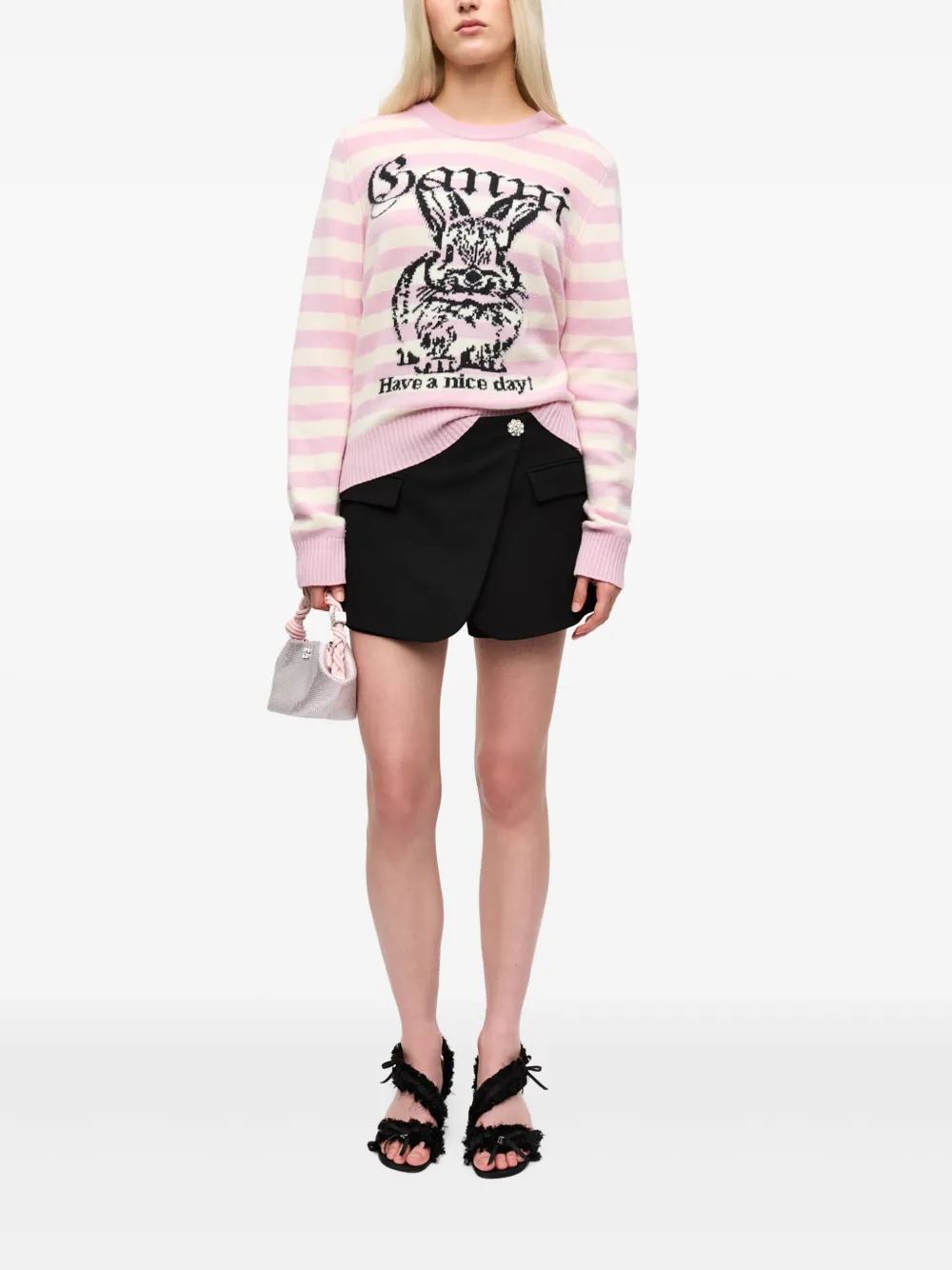 GANNI Intarsia trui Roze