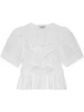 GANNI peplum blouse - White