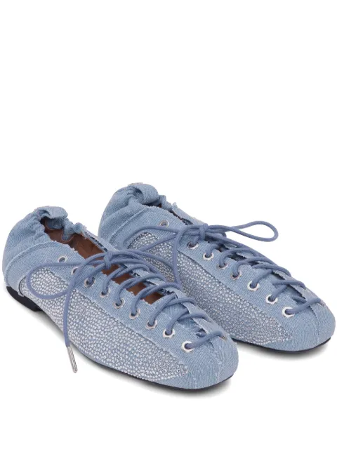 GANNI Jeans-Ballerinas mit Schnürung