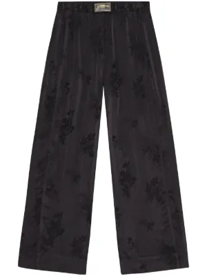 GANNI ブラック ワイドパンツ プリーツ入り GANNI ウィメンズ パンツ通販 - FARFETCH