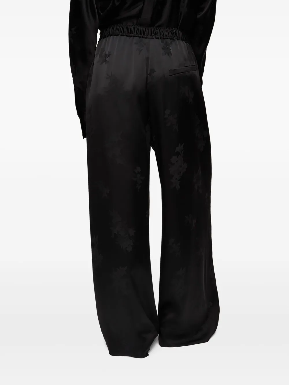 GANNI Broek met bloemen-jacquard Zwart