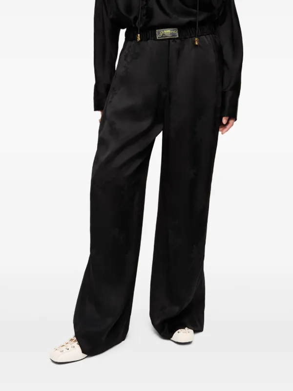 【数量は多】 フローラル GANNI パンツ JP FARFETCH | ブラック | パンツ