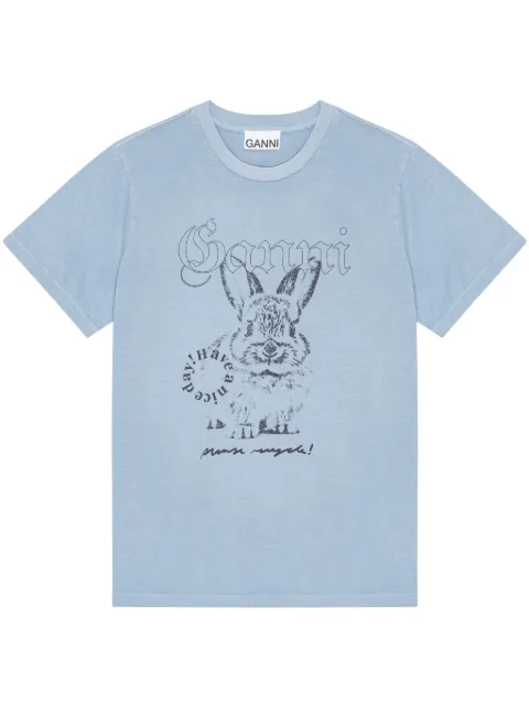 GANNI Bunny-print T-shirt