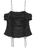 GANNI draped top - Black