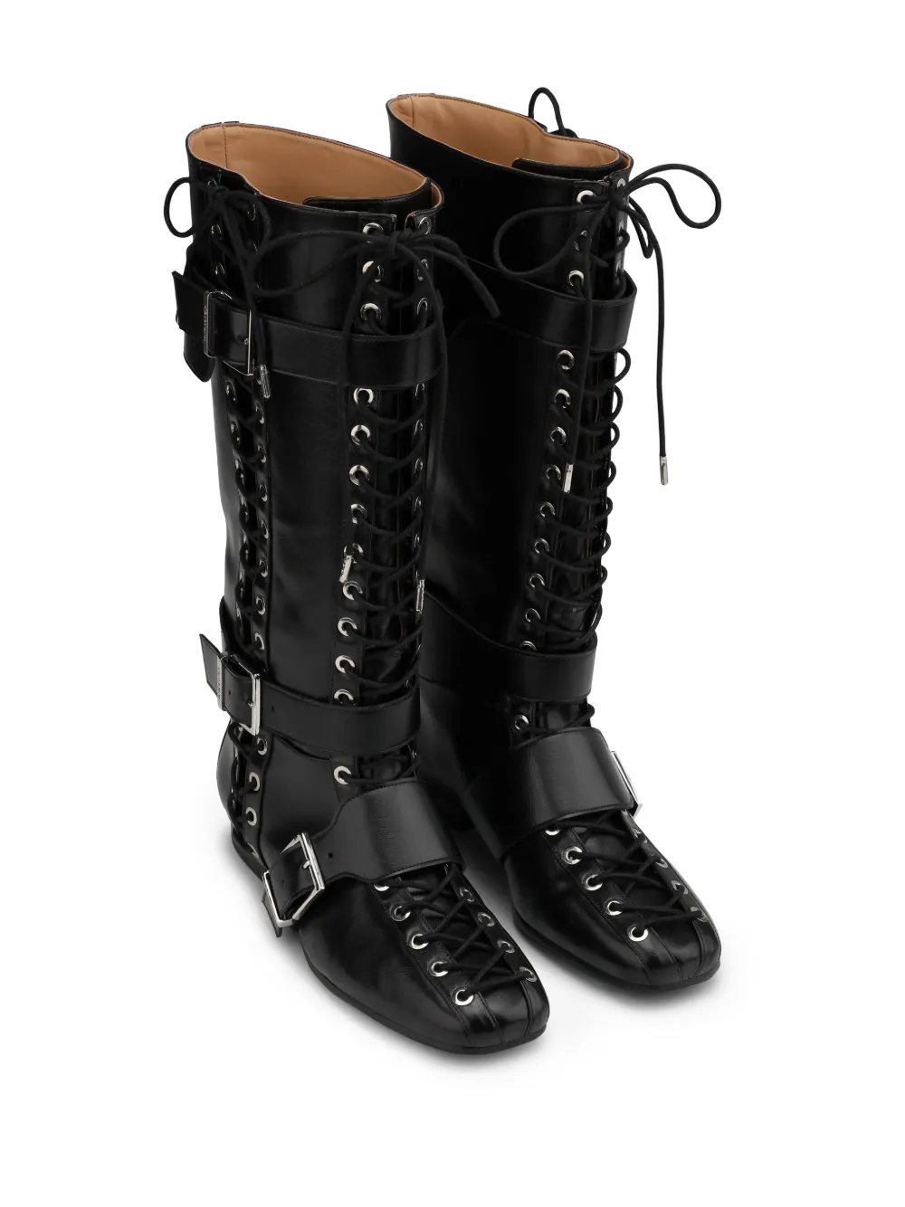 GANNI lace-up boots Black