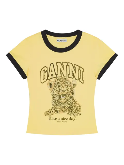 GANNI Leopard T-shirt 