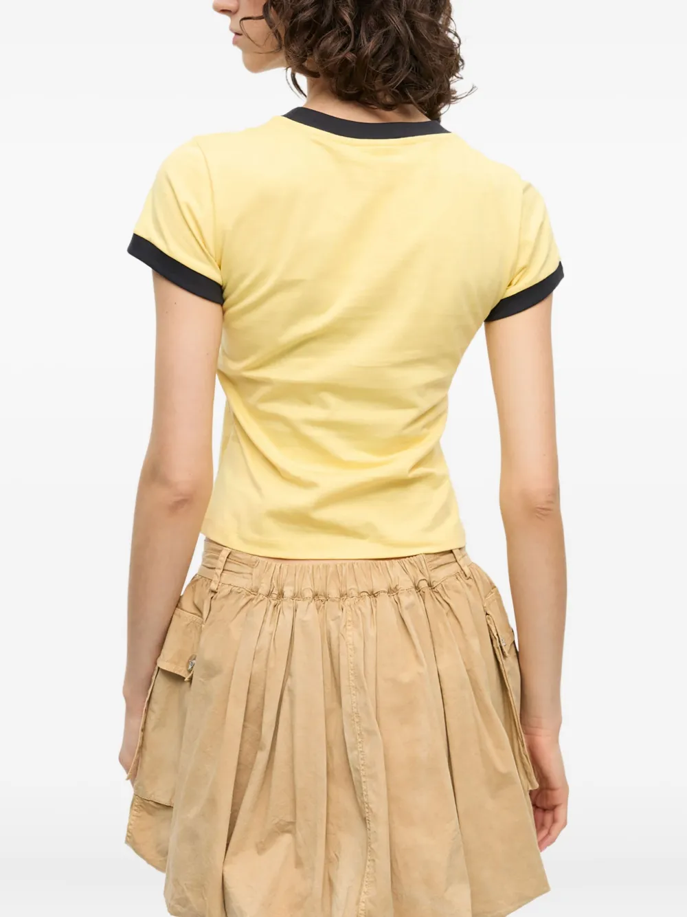 GANNI Leopard T-shirt Geel