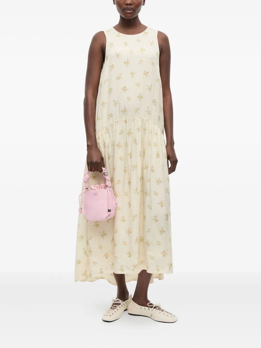 GANNI Bou mini bucket-tas Roze