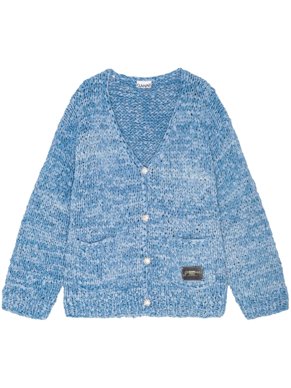 speckle-knit cardigan