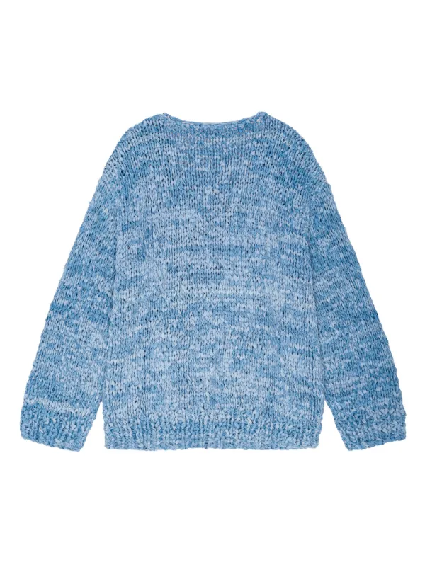 GANNI(ガニー) SPARKLE KNIT BLA CARDIGAN S GANNI speckle-knit Cardigan | Blue | FARFETCH