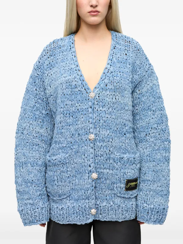 【送料&関税込】Ganni Knitted Cardigan Wool Logo Cardigan by GANNI | Rent the Runway