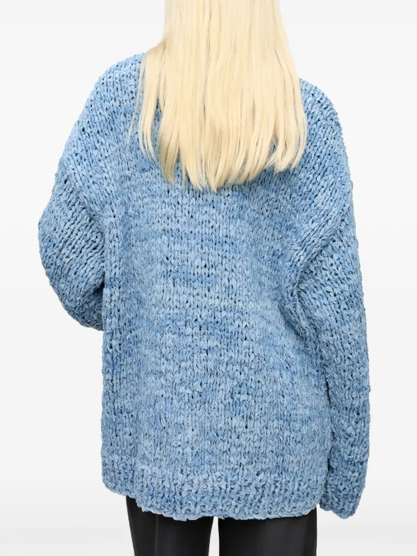 GANNI speckle-knit Cardigan | Blue | FARFETCH