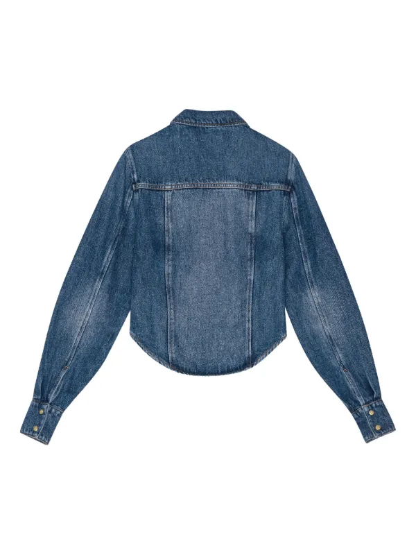 GANNI デニムシャツ | ブルー | FARFETCH JP