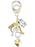 GANNI two-tone keyring - Gold