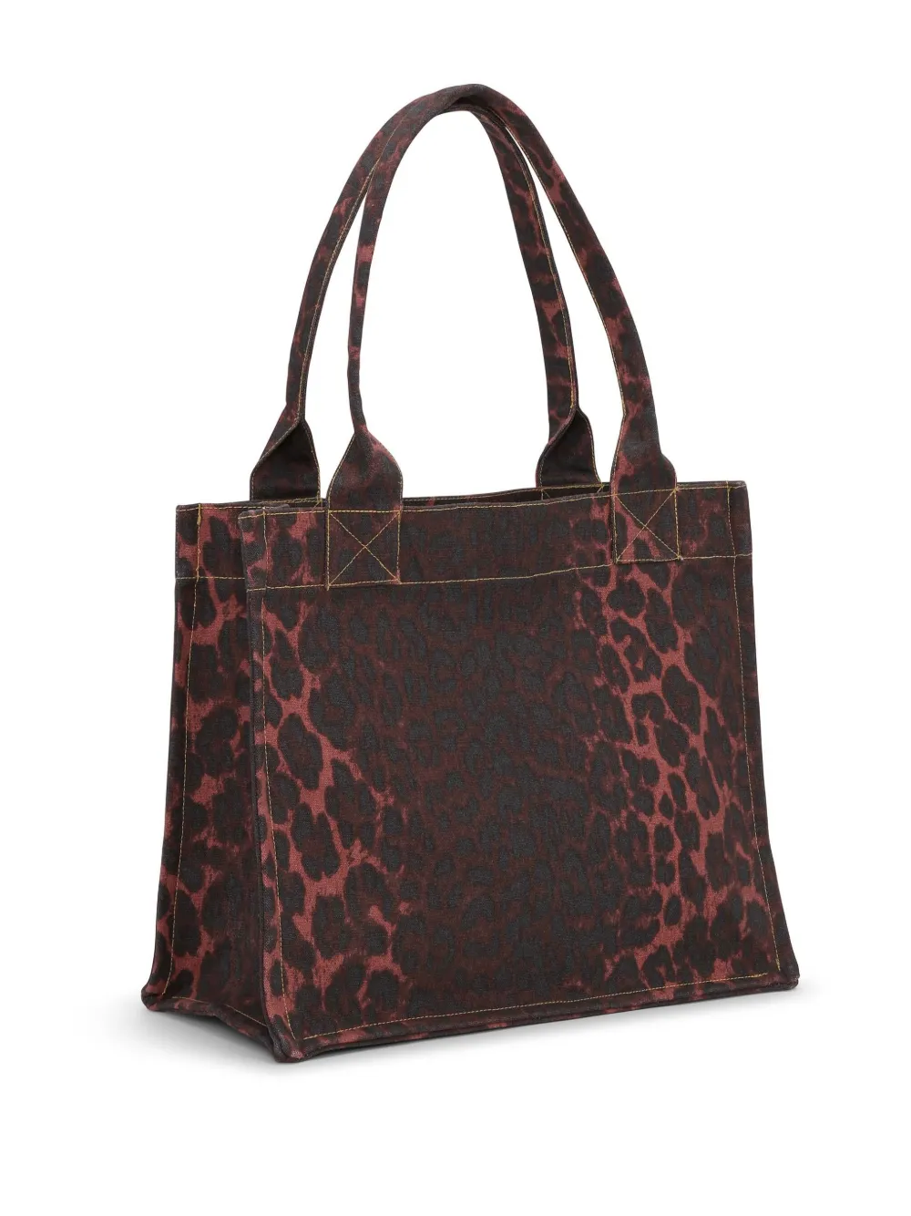 GANNI leopard-print canvas tote bag | Image 2
