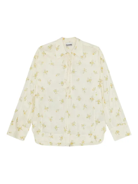 GANNI floral-print blouse 