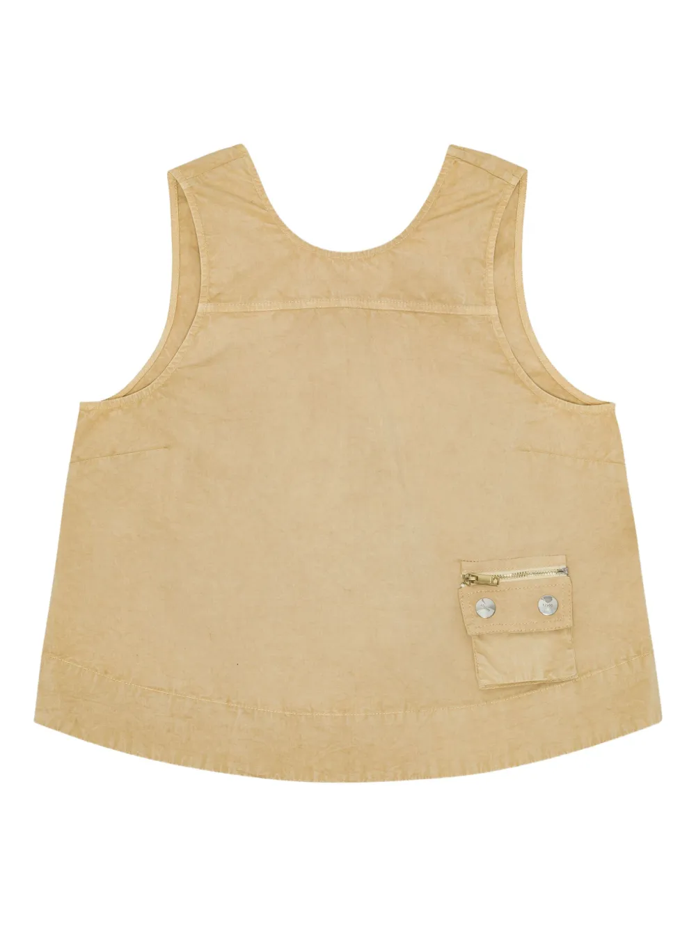 GANNI Mouwloze top Beige