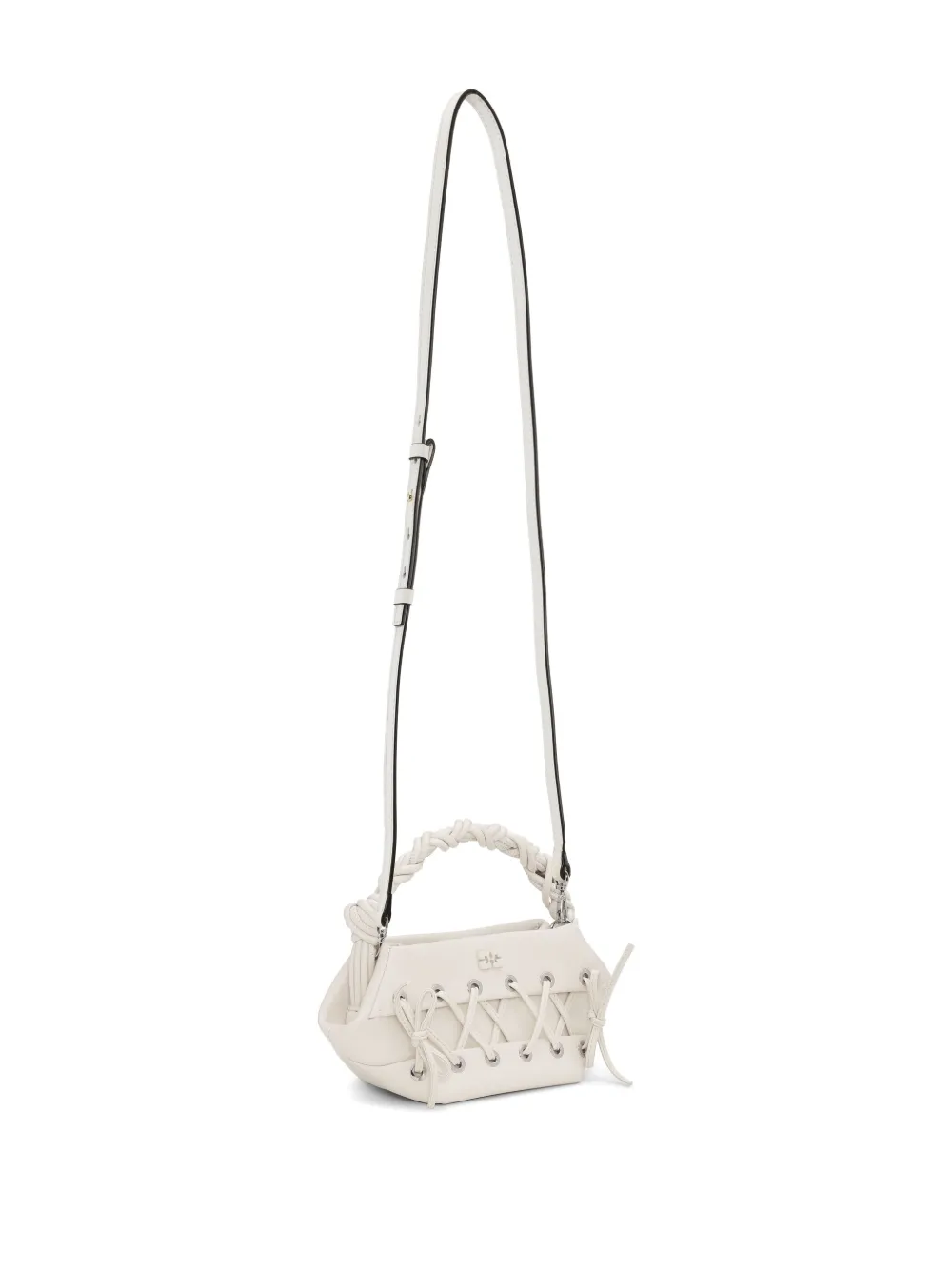 GANNI Bou mini-tas met veters Wit