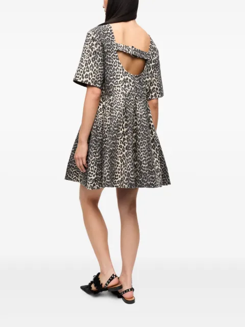 GANNI leopard-print minidress W0362 - 2