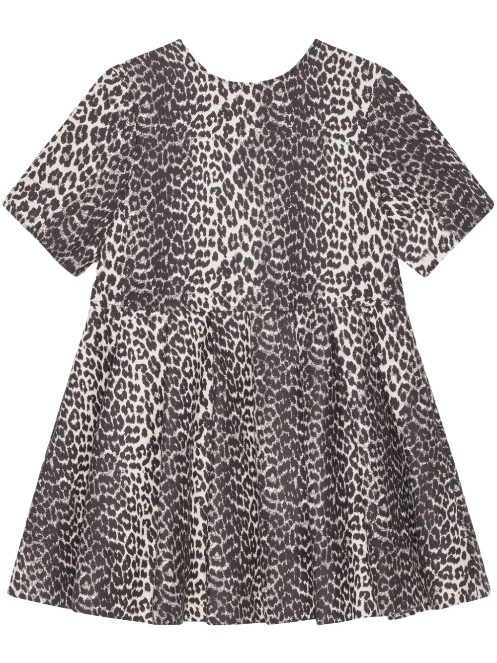 GANNI Mini-jurk met luipaardprint Beige