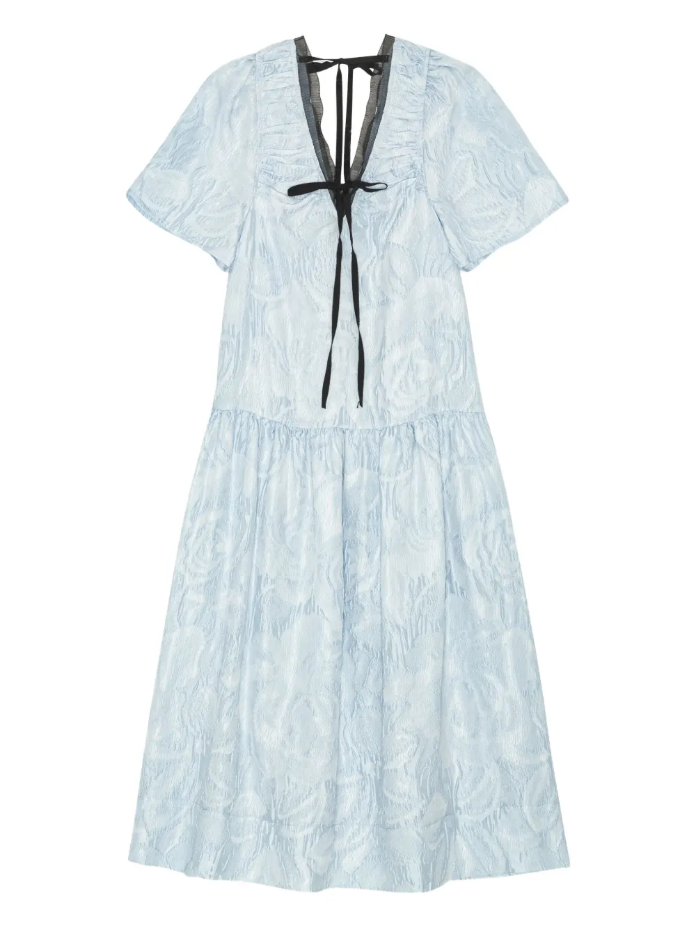 GANNI Gedrapeerde jurk Blauw