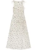 GANNI floral-print dress - White