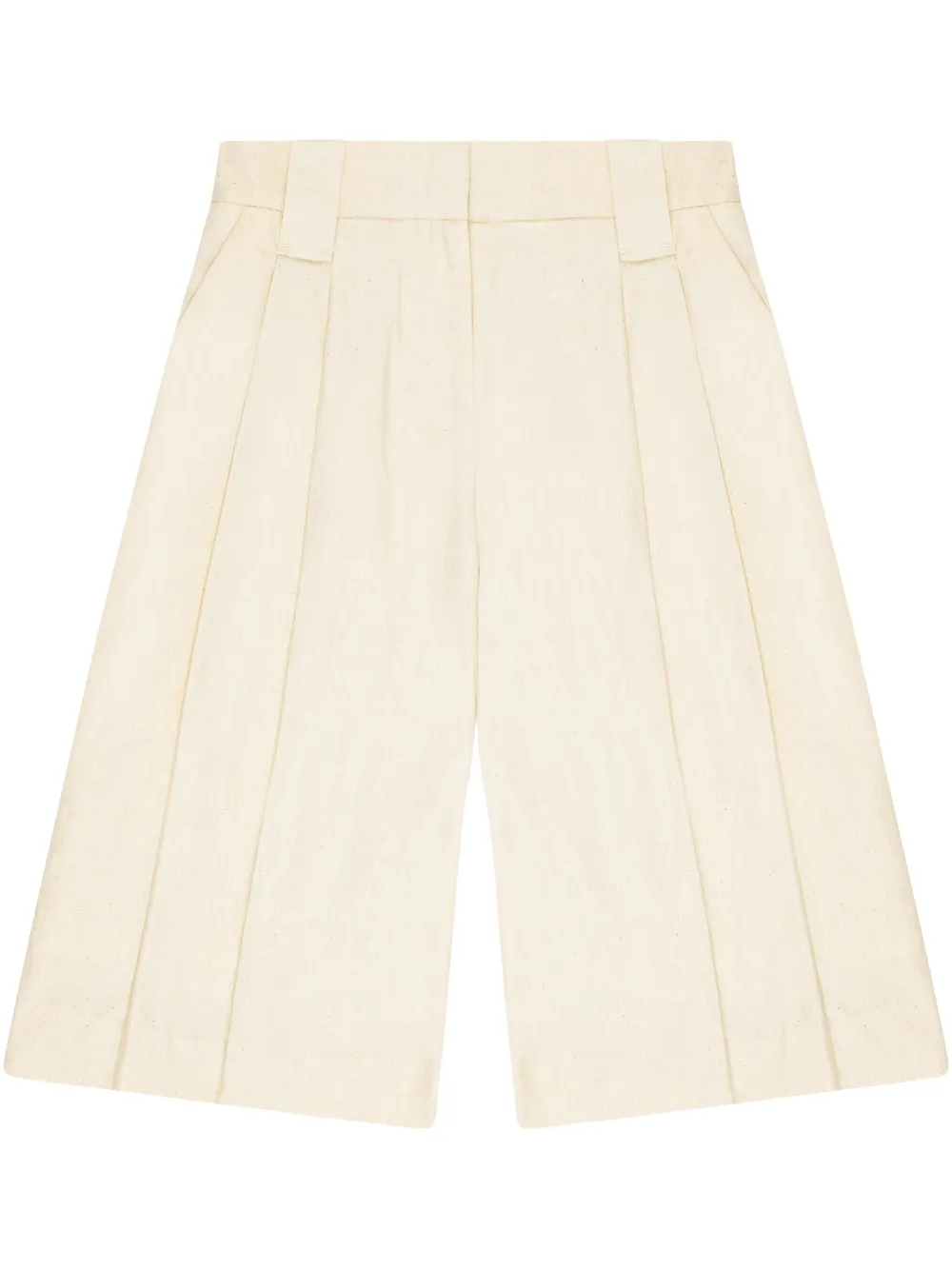 GANNI Shorts met plooidetail Beige