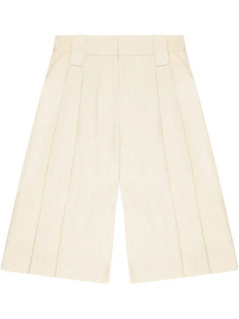 GANNI pleat-detail shorts