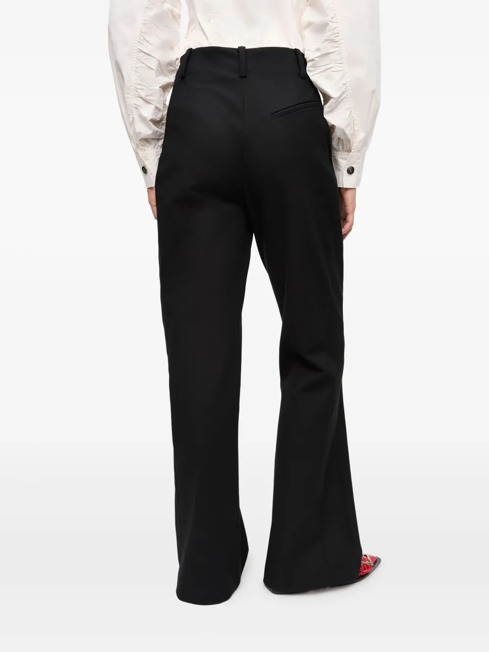 GANNI Palazzo pantalon Zwart