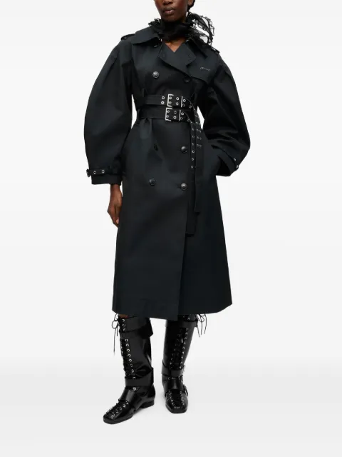 GANNI organic-cotton trench coat W0395 - 1