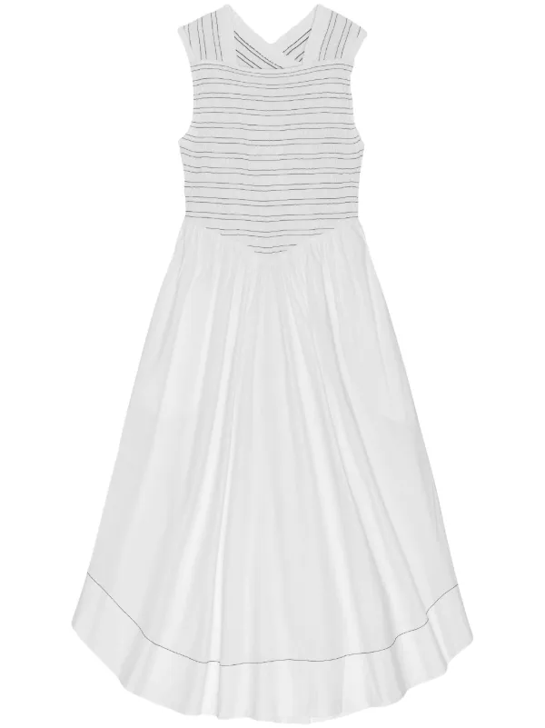 knee length dresses for ladies Shiny Check Midi Dress in Lemon Icing
