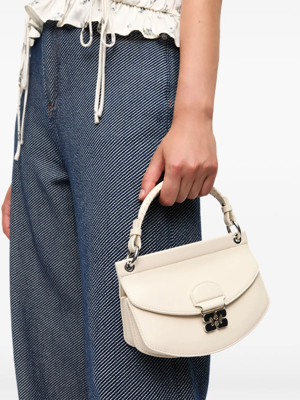 GANNI Crossbodytas met vlindersluiting Wit