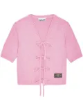 GANNI short-sleeve cardigan - Pink