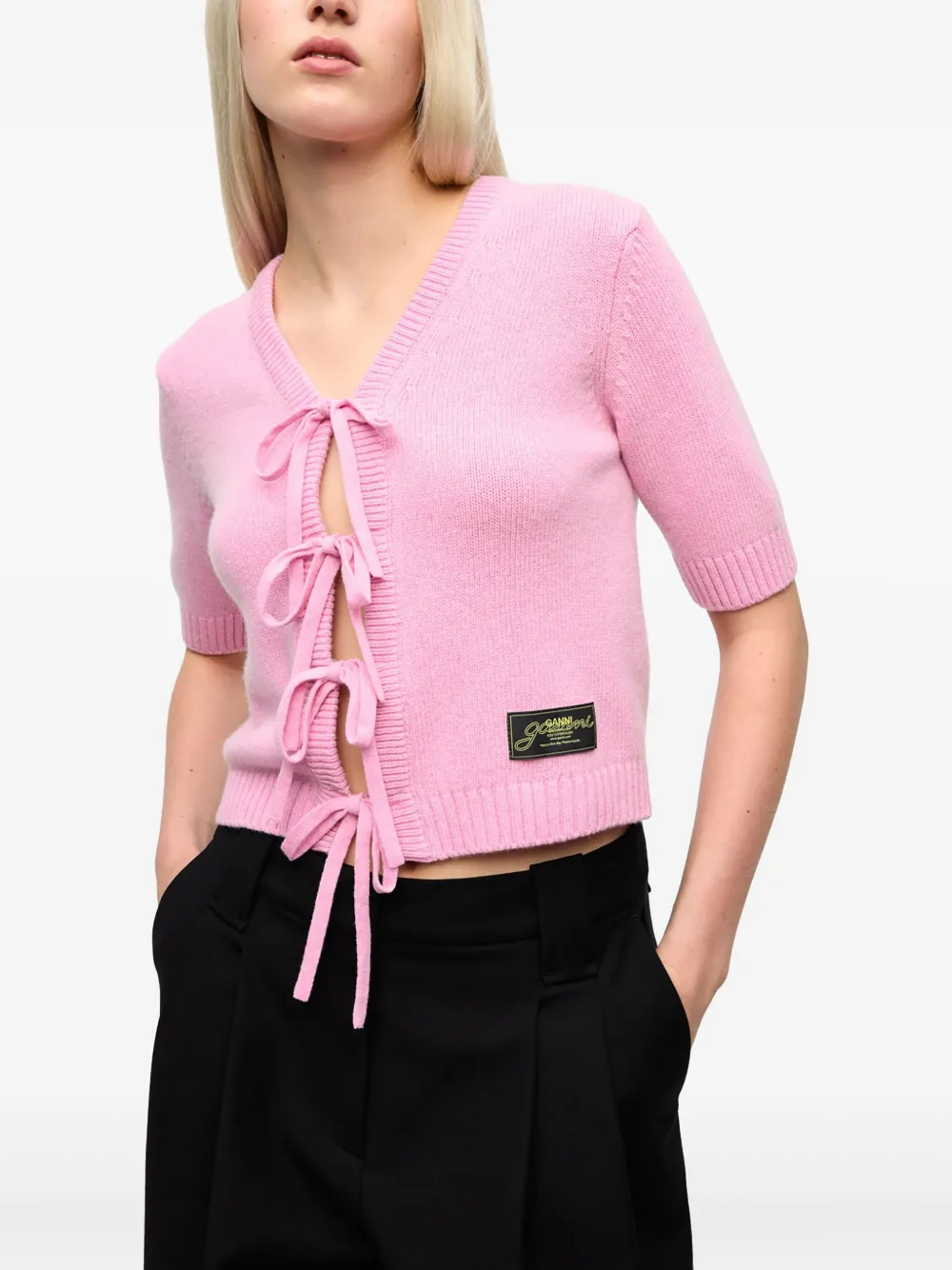 GANNI Vest met korte mouwen Roze