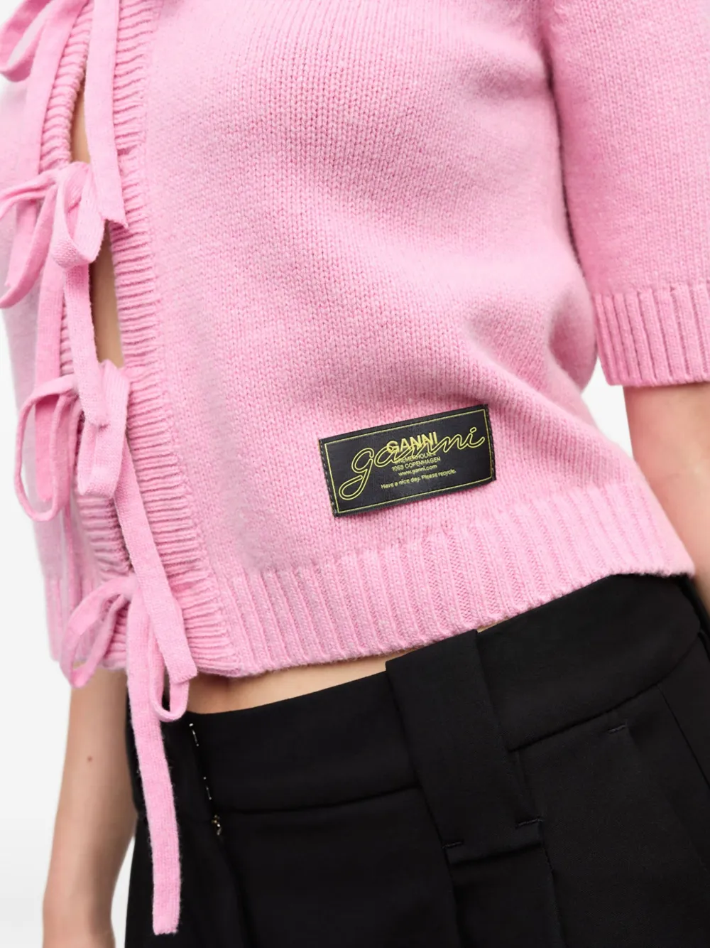 GANNI Vest met korte mouwen Roze