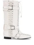 GANNI lace-up boots - White