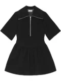 GANNI zip-up minidress - Black