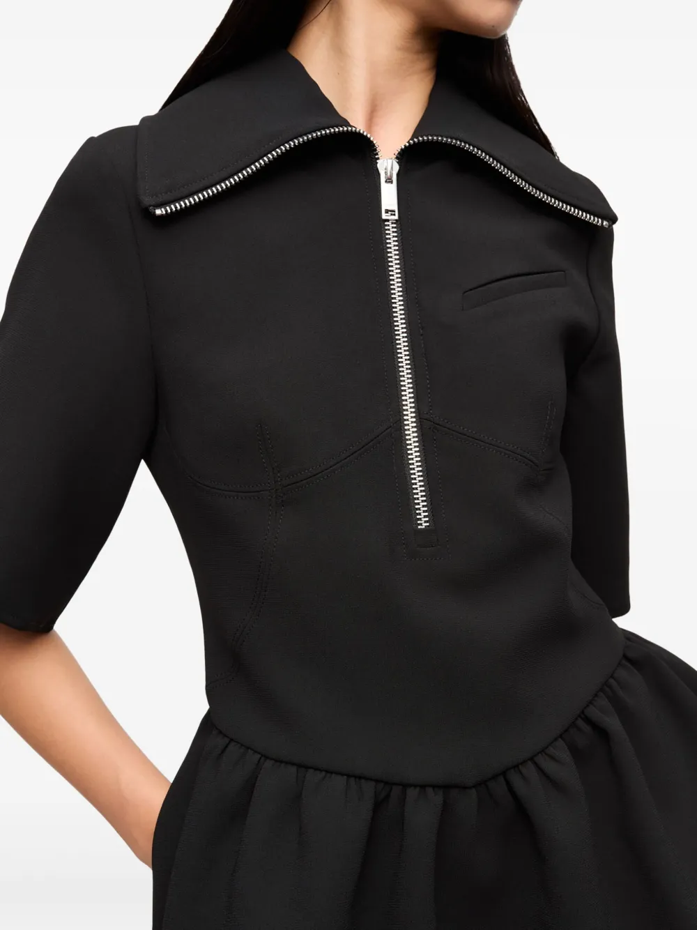 GANNI Mini-jurk met rits Zwart