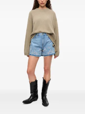 ショートパンツ Ganni FW25 WASHED COTTON SHORT (W08856977 038) Women's GANNI Shorts | Sale Up To 70% Off At THE OUTNET
