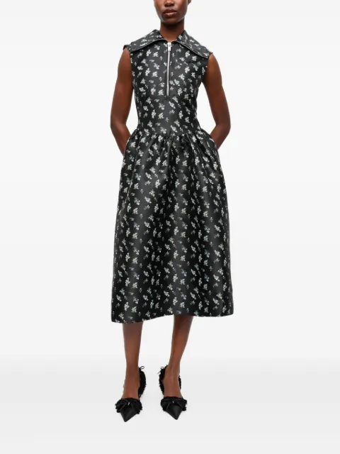GANNI floral-print dress W0361 - 1