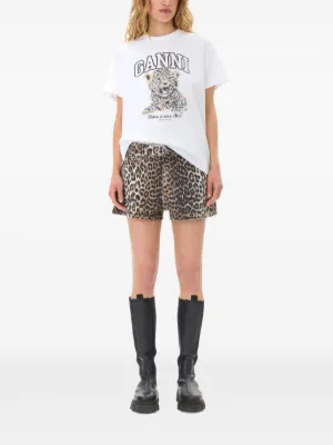 GANNI ガニー レザー ショートパンツ GANNI（ガニー）ショートパンツ・キュロット - FARFETCH