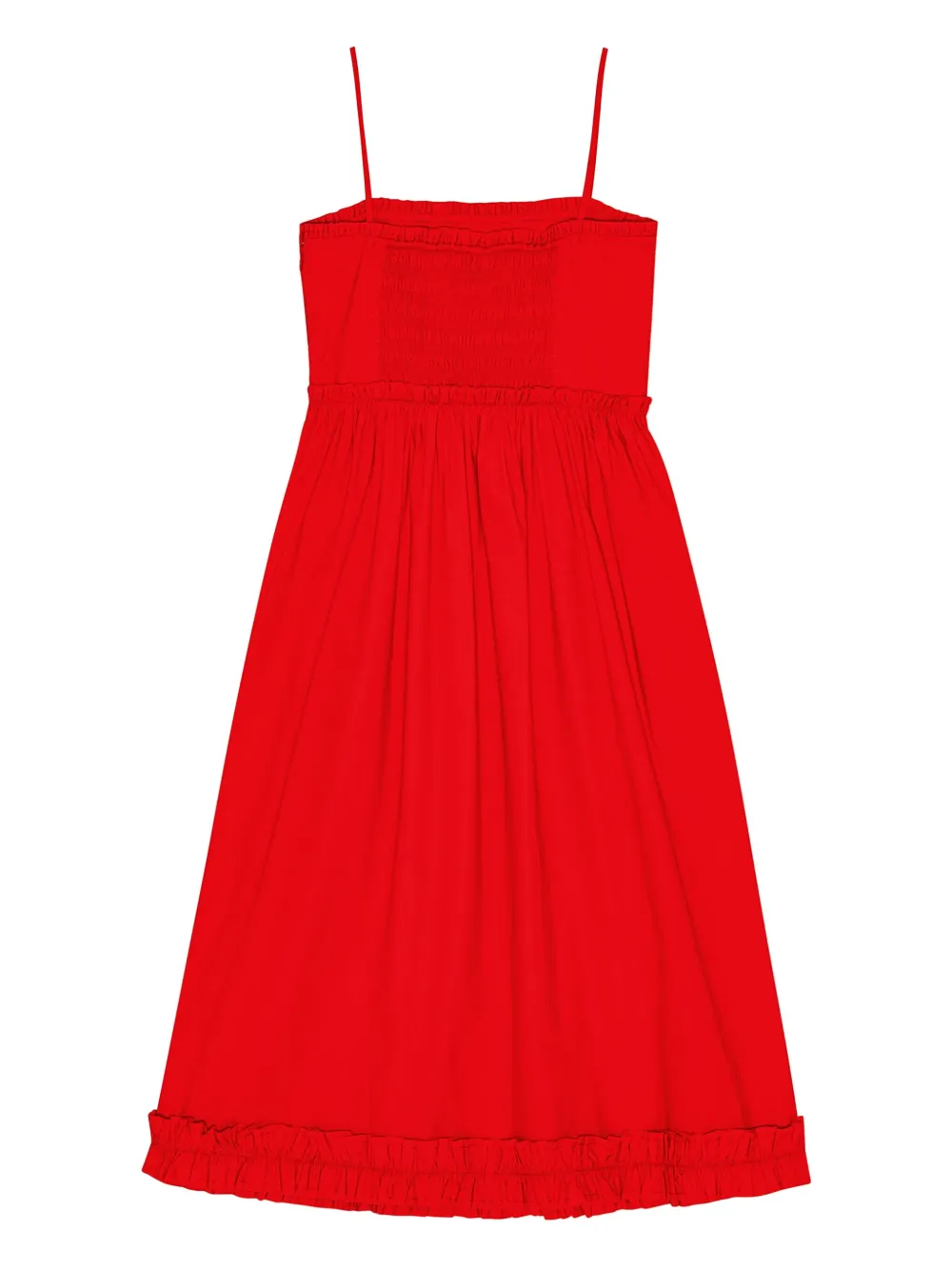 GANNI Midi-jurk Rood